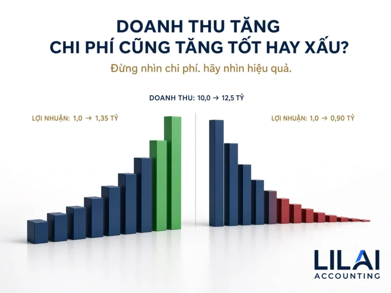 Chi phí tăng nhưng doanh thu cũng tăng doanh nghiệp hiệu quả hơn hay tệ hơn