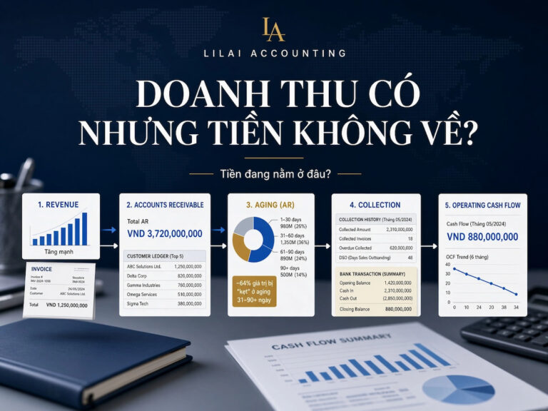 Doanh thu có nhưng tiền không về - đọc kế toán từ góc nhìn dòng tiền